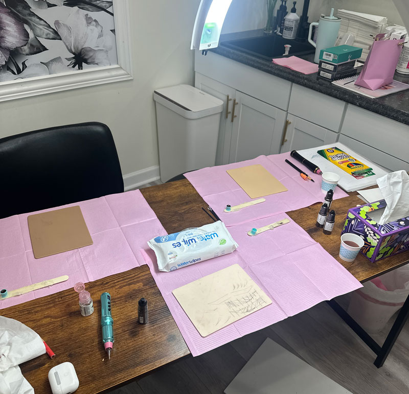 Professional brow training course setup in Huntsville Alabama
