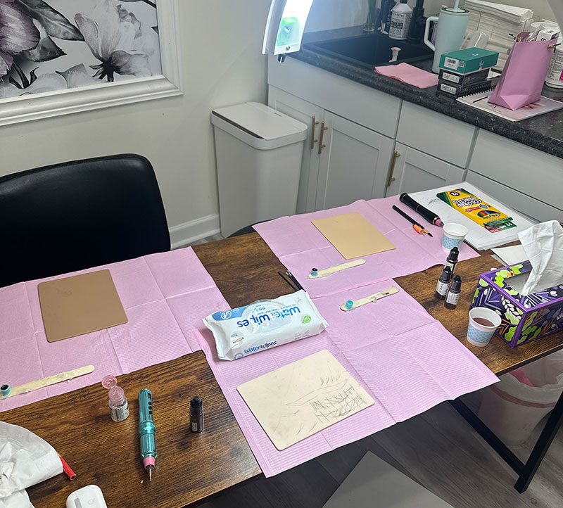 Professional lash training classroom in Huntsville Alabama